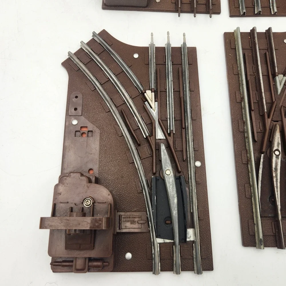 Lionel O27 Remote Control Switch Track Set 5121 5122 Left Right Hand 4pc Brown